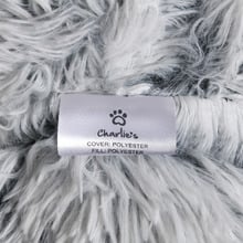 Donut Faux Chinchilla Dog Bed